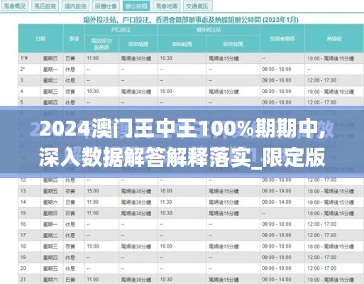 2024澳门王中王100%期期中,深入数据解答解释落实_限定版6.446