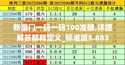 新澳门一码一码100准确,详细解答解释定义_标准版5.883