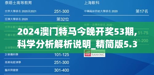 2024澳门特马今晚开奖53期,科学分析解析说明_精简版5.317