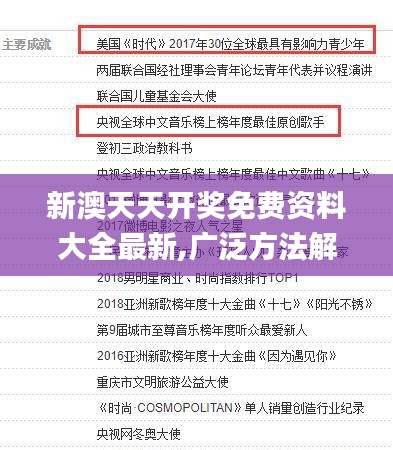 新澳天天开奖免费资料大全最新,广泛方法解析说明_旗舰版6.605