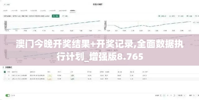 澳门今晚开奖结果+开奖记录,全面数据执行计划_增强版8.765