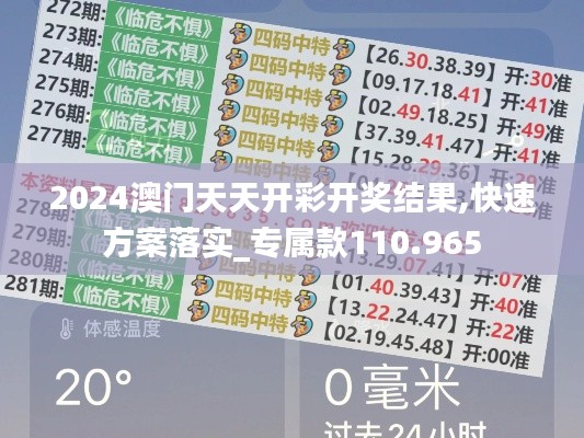 2024澳门天天开彩开奖结果,快速方案落实_专属款110.965