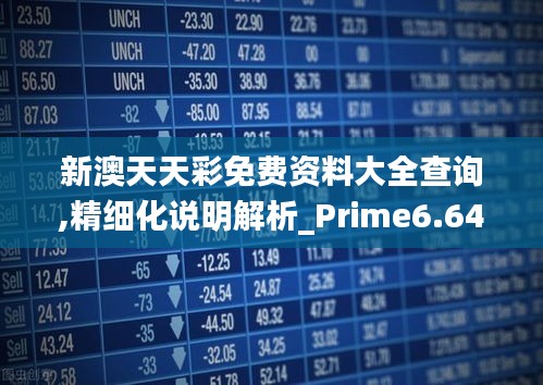 新澳天天彩免费资料大全查询,精细化说明解析_Prime6.648