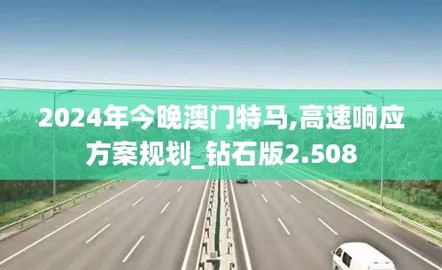 2024年今晚澳门特马,高速响应方案规划_钻石版2.508