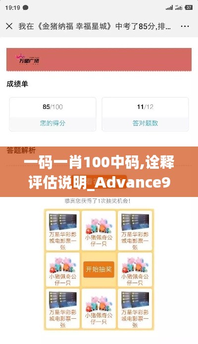 一码一肖100中码,诠释评估说明_Advance9.600