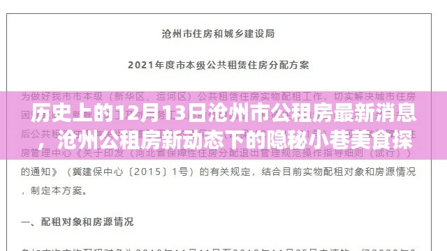 沧州公租房新动态与隐秘美食探秘，历史与风味交织的12月13日瞬间记忆