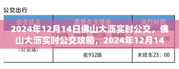 2024年12月14日佛山大沥实时公交信息及出行攻略