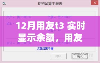 用友T3实时显示余额功能，十二月科技革新引领财务领域的实时透明之旅