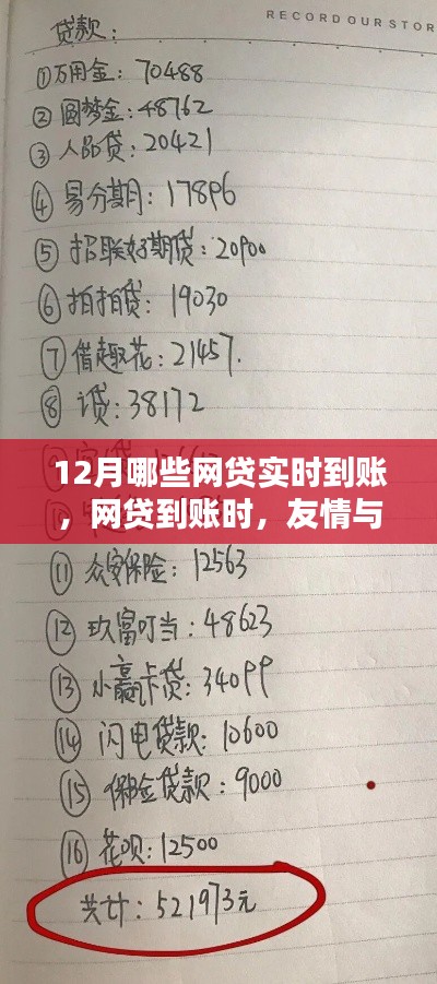 十二月网贷实时到账，友情与家的温暖共融时刻