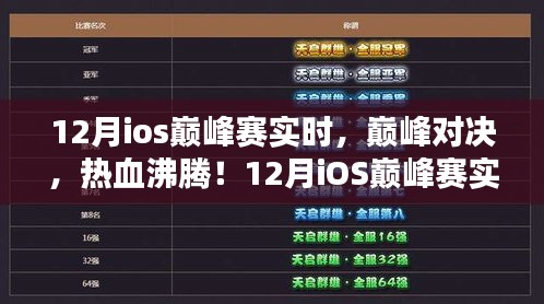 12月iOS巅峰赛实况解析，巅峰对决热血上演