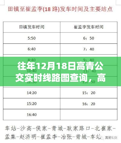 高青公交实时线路图查询，历史轨迹与时代价值的探寻之路（往年12月18日回顾）