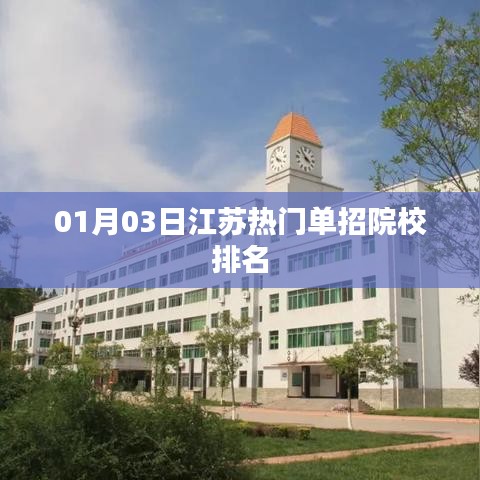 江苏热门单招院校排名榜单揭晓，最新排名及特色专业介绍