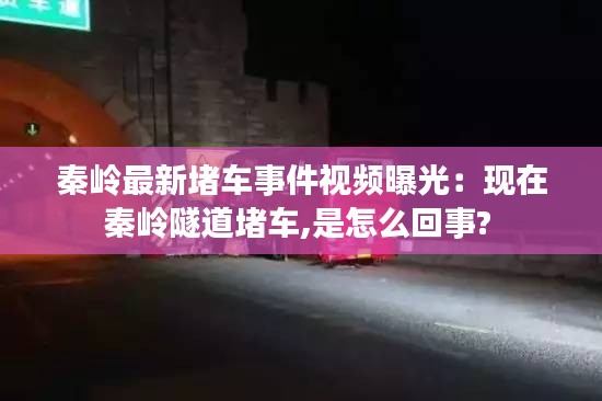 秦岭最新堵车事件视频曝光：现在秦岭隧道堵车,是怎么回事? 