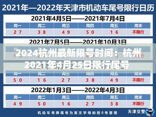 2024杭州最新限号时间：杭州2021年4月25日限行尾号 