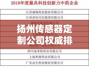 扬州传感器定制公司权威排名榜单揭晓！