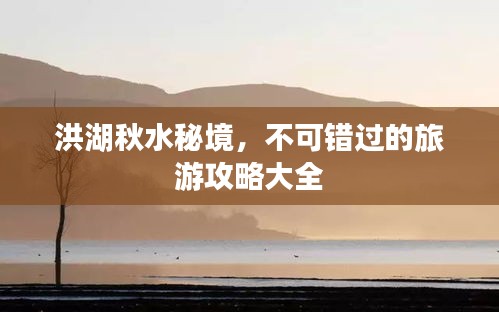 洪湖秋水秘境，不可错过的旅游攻略大全