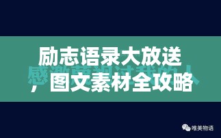 励志语录大放送，图文素材全攻略！