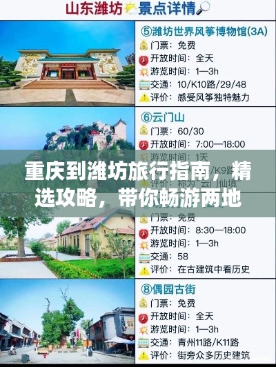 重庆到潍坊旅行指南，精选攻略，带你畅游两地！