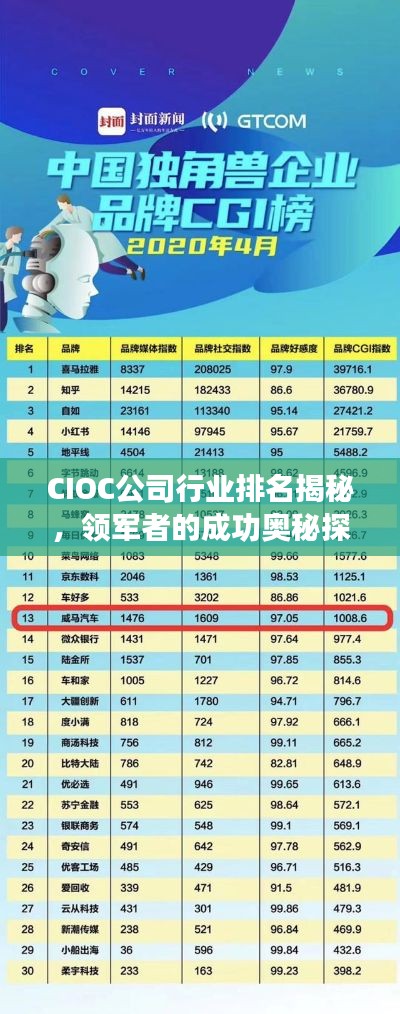 CIOC公司行业排名揭秘，领军者的成功奥秘探索