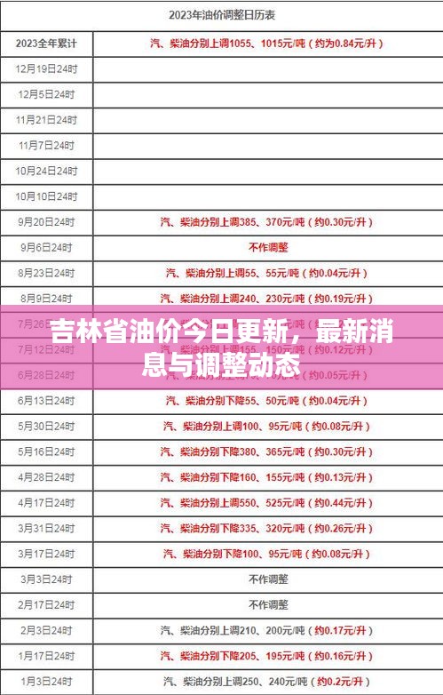 吉林省油价今日更新，最新消息与调整动态